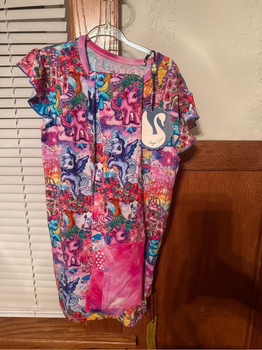 9/10 Sugar Swan My Little Pony 2 Piece Bamboo Pajama *New with Tags*